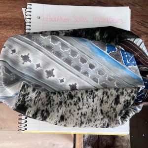Dancing Cactus Designs Cowhide Shower/Travel Bag
